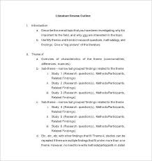 9 Literature Review Outline Templates Samples Free
