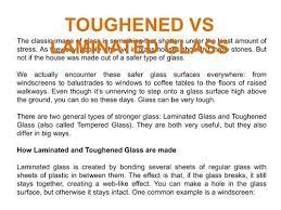 Toughened Vs Laminated Glass