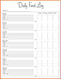 Daily Food Journal Template Printable Word Diary Entry Daily