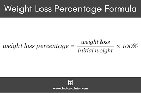 weight loss percene calculator