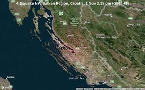 Croatia was hit by 10 earthquakes in 2021. Quake Info Mag 4 3 Earthquake 32 Km Northeast Of Zadar Zadarska Zupanija Croatia On Sunday 1 Nov 2 15 Pm Gmt 1 716 User Experience Reports Volcanodiscovery