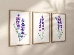 Lavender Flower Artwork Flower Wall Art