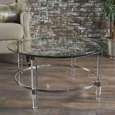 This custom acrylic coffee table with classic legs measures 40 w x 20 d x. Acrylic Round Tables For Sale In Stock Ebay
