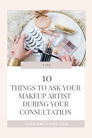 makeup artist during your consultation