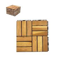 siavonce 12 in x 12 in sq teak wood
