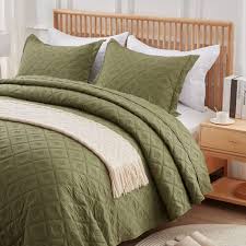 Sunstyle Home Queen Quilt Set Olive