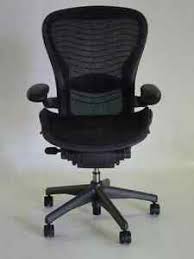 Details About Herman Miller Aeron Chair Size C Leather Arm Rests Carbon Color Pellicle Waves