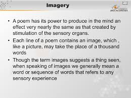 imagery a poem has its power to