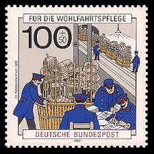 Wie sie bei der deutschen post. Wohlfahrtsmarke 1990 Postgeschichte Briefmarke Brd