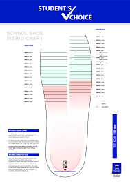 Printable School Shoe Size Chart Templates At
