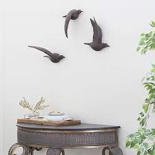 Flying Bird Sculpture Wall Decor Set Of