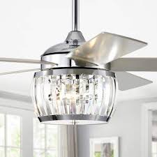 Light Indoor Chrome Ceiling Fan