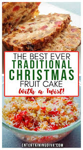 traditional christmas fruit cake with a