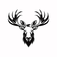 Moose Head Logo Vector Icon Ilration