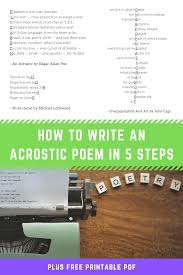 how to write an acrostic poem in 5