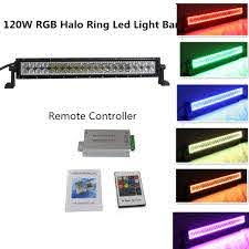 Straight 20 22 Inch 120w Color Changing Led Light Bar With Remote Controller Waterproof 12000 Lumen For 4wd Suv Ute Offr Chevy Accessories Offroad Trucks Jeep