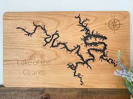 lake of the ozarks custom engraved map