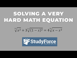 Solving A Very Hard Equation