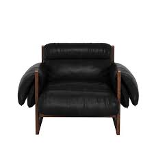 Oil Wax Leather Accent Chair
