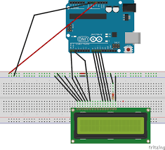 Arduino and 1602a lcd wiring diagram. 16x2 Lcd Interfacing With Arduino Uno Circuit Diagram And C Code