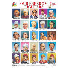 Tricolor Books Our Freedom Fighters Big Chart English Info