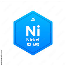 nickel symbol chemical element of the