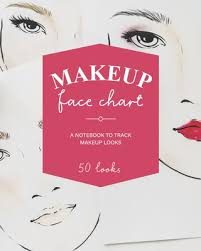makeup face chart notebook to track
