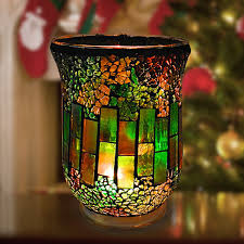 Colorful Candle Holder Glass Green