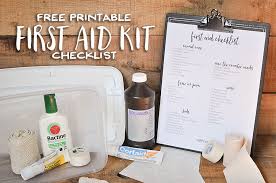 free printable first aid kit checklist