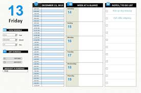 Daily Calendar Excel Template Free Printable Monthly