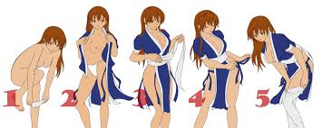 bula, kasumi (doa), dead or alive, tecmo, breasts, cleavage, dressing, how  to, long hair, panties, thighhighs, underwear 