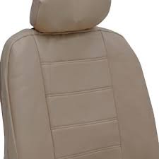 Synthetic Leather Beige Car Seat Covers