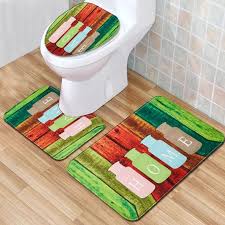 Toilet Seat Cover 3pcs Set Bathroom Mat