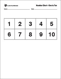 Printable Number Chart 1 10 Class Playground