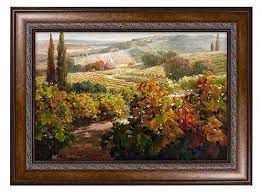 tuscany field framed canvas wall art