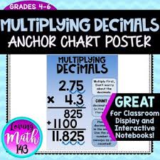 Multiplying Decimals Anchor Chart