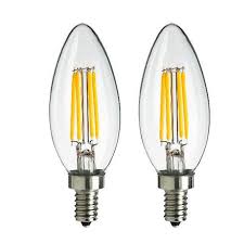 2pk Sunlite Antique Filament Led 4 Watt 1800k E12 Chandelier Light Bulbs Walmart Com Walmart Com