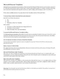 Microsoft Word Cover Letter Word Resume Template Best Of Templates