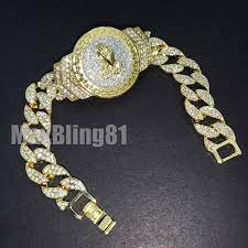 14k gold plated 8 5 034 cz full iced