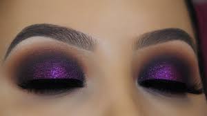 purple smokey eyes makeup tutorial