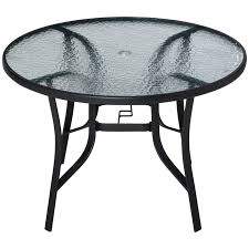 Parasol Hole Tempered Glass Top