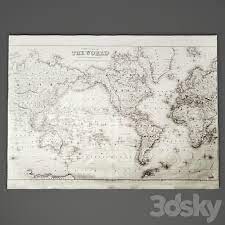 World Map Grand Canvas Wall Tapestry 2