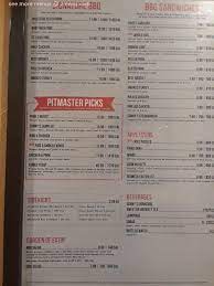 menu of sonnys bbq restaurant