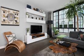 gray walls and a tv stand ideas