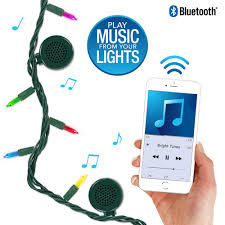 Bright Tunes Indoor Outdoor 5 Color Multi Colored Incandescent String Lights With Bluetooth Speakers