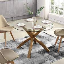 round glass dining room table