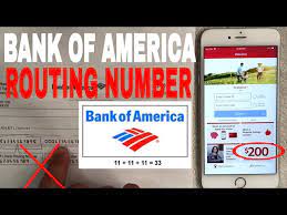 bank of america routing number