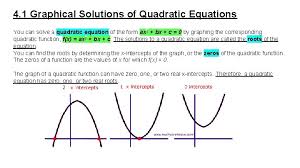 Chapter 4 Quadratic Equations 4 1