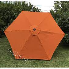 Orange Umbrella Canopy For 9 Ft 6 Ribs