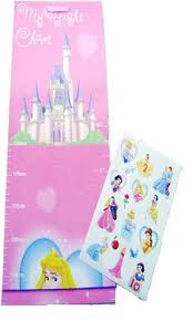 Bnip Official Disney Princess Height Growth Chart With Stickers